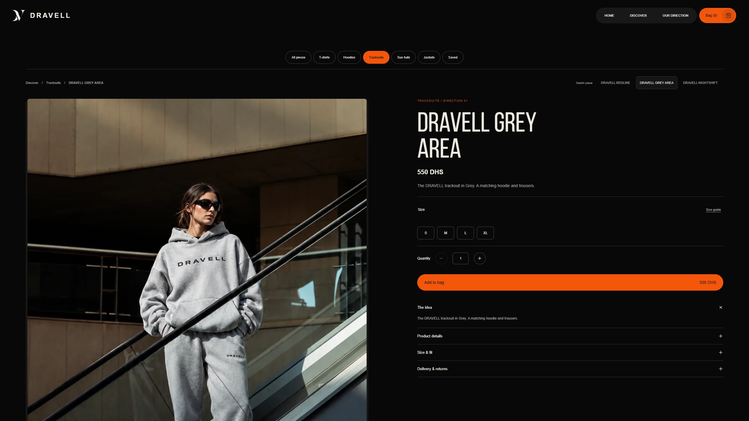 Dravell Brand streetwear e-commerce project by dravellagency