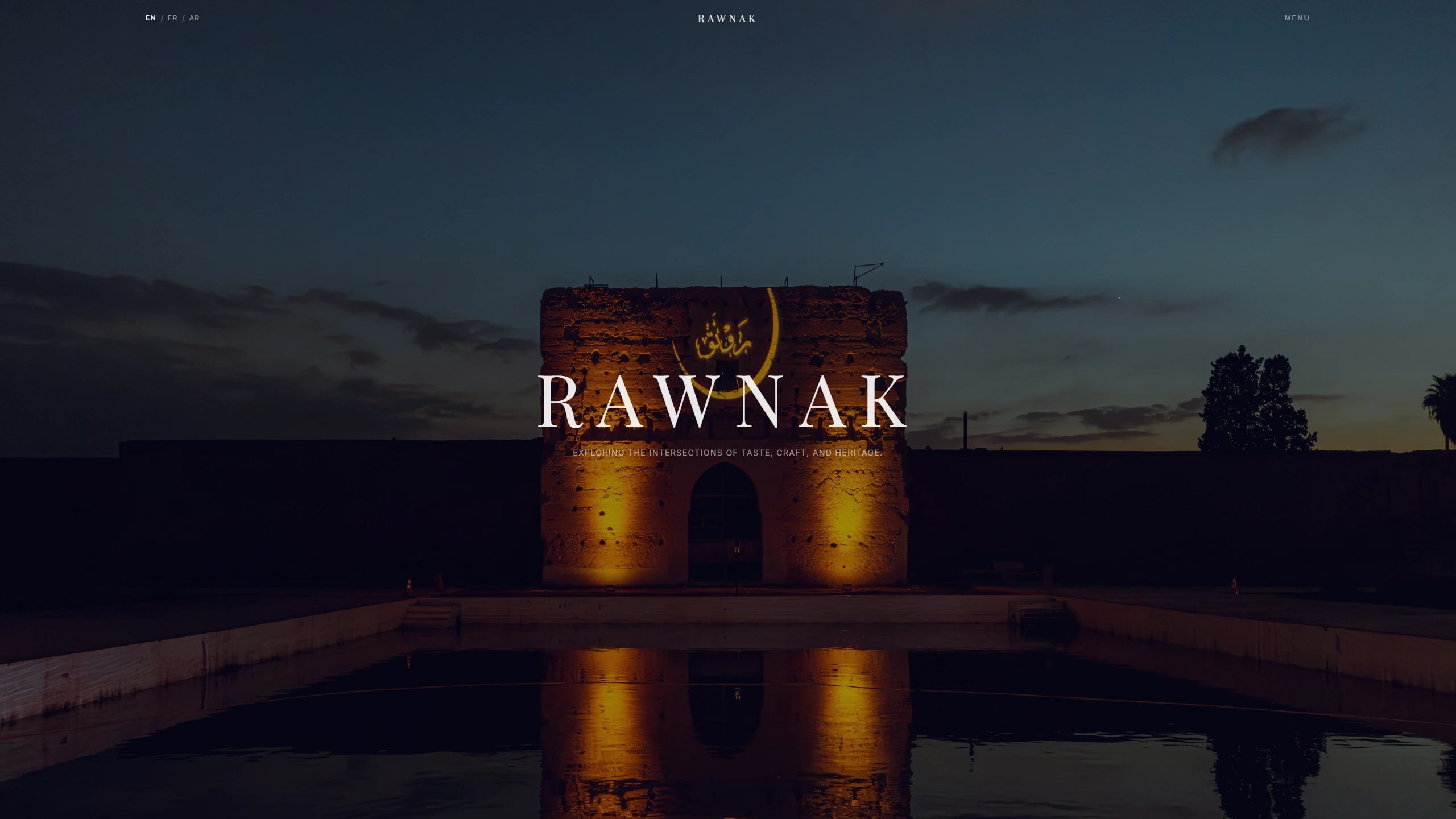 Rawnak Event website design project by dravellagency